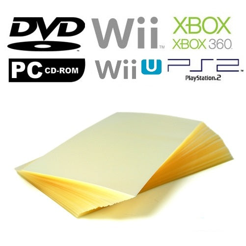 Repack-It Over-Wrap Sheets for DVD, Wii, Wii U, Xbox/Xbox 360, PS2 and PC-CD ROM Cases